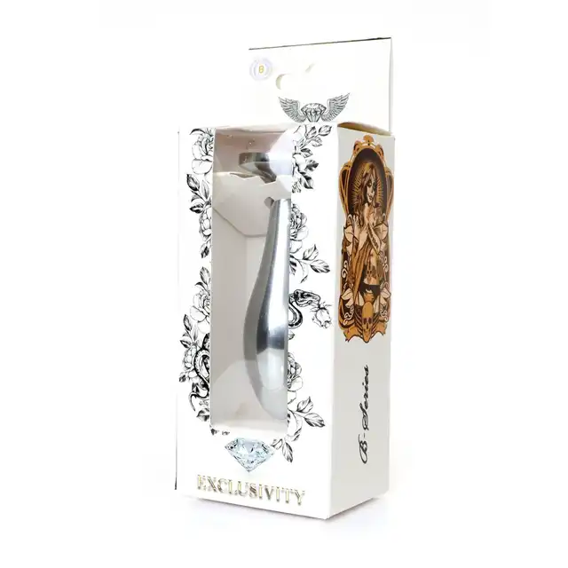 B-Series - Silver Plug Rose M. Luksusowy korek analny ze stali nierdzewnej z eleganckim diamencikiem w kolorze różowym