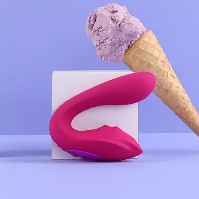 Vive - Yuki G-Spot Vibrator with Massaging Beads Pink. Nowoczesny wibrator podwójny do stymulacji punktu G z ruchomymi kulkami