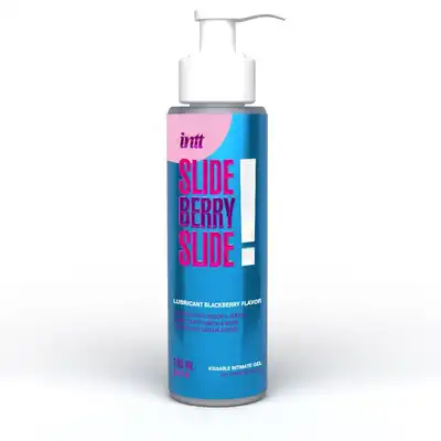 Intt - Slide Berry Slide! Jadalny lubrykant o smaku jeżyny dla zmysłowych doznań solo i we dwoje.