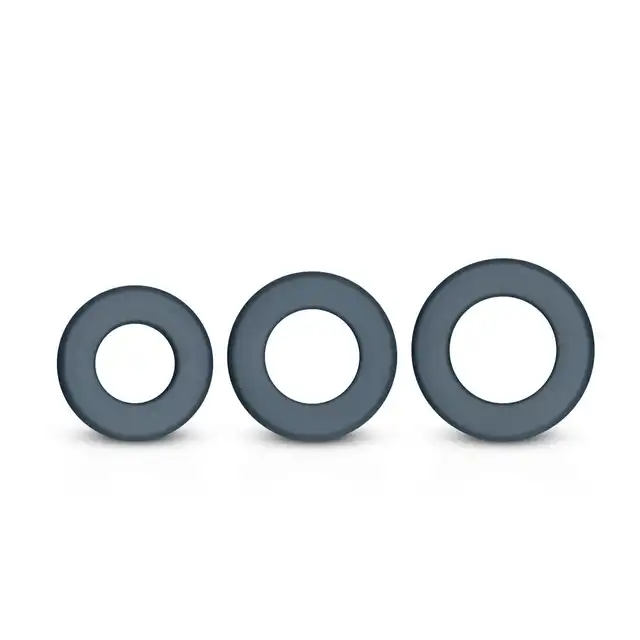 Boners - Large Cock Ring Set. Zestaw trzech silikonowych pierścieni erekcyjnych, dłuższa i mocniejsza erekcja