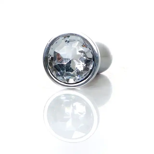 B-Series - Silver Plug Clear S. Ekskluzywna biżuteria analna ze stali nierdzewnej: elegancja, bezpieczeństwo i zmysłowe doznania w jednym