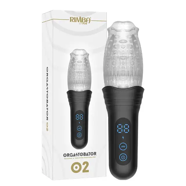 Rimba Toys - Orgastobator 02. Nowoczesny masturbator o innowacyjnej technologii, wibracje i ruch posuwisty to gwarancja satysfakcji