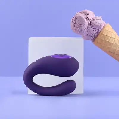 Vive - Yoko Triple Action Vibrator Dual Prongs with Clitoral Pulse Wave Purple. Wyjątkowy stymulator łechtaczki i punktu G, innowacyjny design