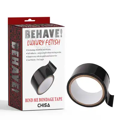 Chisa - Bind Me Bondage Tape Black. Czarna taśma do zmysłowej zabawy w bondage bez kompromisów