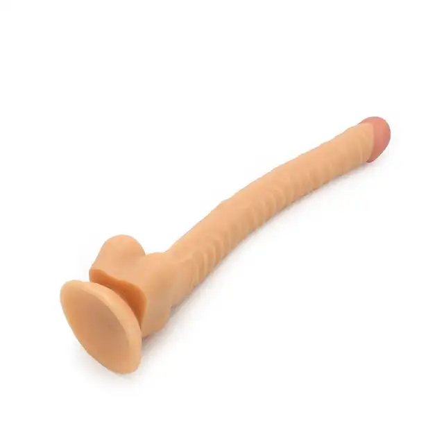 Kiotos - Mega Cox Flesh 05. Mega długie dildo o stymulującej powierzchni i mocnej przyssawce, realistyczne doznania na większą skalę