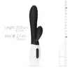 Teazers - Rabbit Vibrator Black. Czarny wibrator ze stymulatorem łechtaczki, ekscytująca stymulacja punktu G i łechtaczki