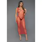 BeWicked - Unleash Me Dress RD/Q. Krwisto czerwona odważna siateczkowa sukienka z kabaretką, która podkreśli Twoje krągłości