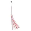 Sportsheets - Peaches `n CreaMe Stripe Flogger. Pudrowo różowy bat o skórzanym wykończeniu, figlarna przyjemność