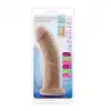 Au Naturel - 8 Inch Dildo Mocha. Realistyczne dildo z miękką zewnętrzną warstwą i twardym rdzeniem