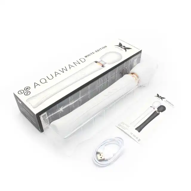 Pixey - Aquawand White Edition. Biała, intensywna magiczna różdżka o wodoodpornej konstrukcji, niezrównane połączenie mocy, komfortu i innowacji