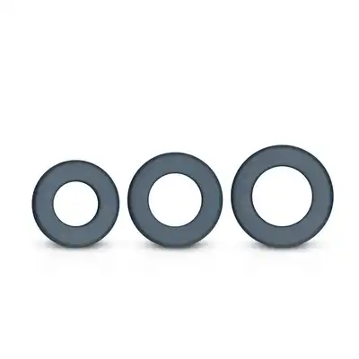 Boners - Large Cock Ring Set. Zestaw trzech silikonowych pierścieni erekcyjnych, dłuższa i mocniejsza erekcja