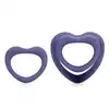 Loveline - Heart Cockring Set Violet Storm. Zestaw dwóch pierścieni erekcyjnych w kształcie serca