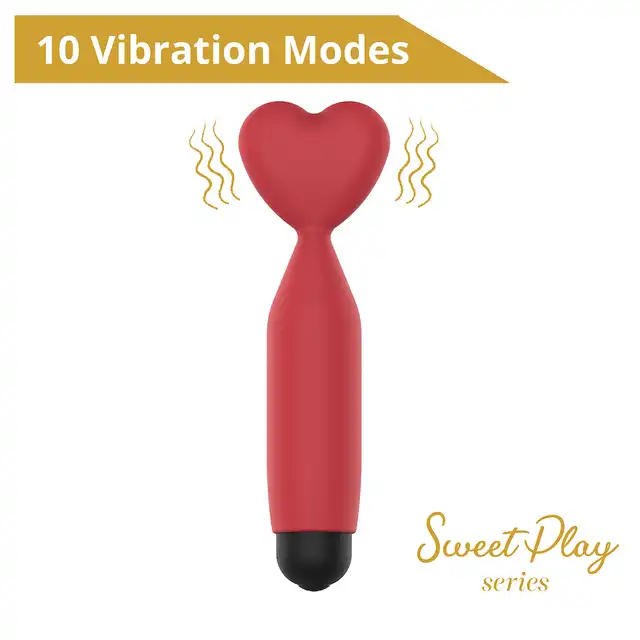 Erospace - Sweet Play Mini Heart Vibrator. Mini wibrator serduszko, urocza przyjemność w podróży