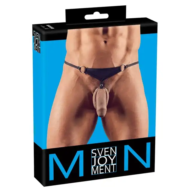 Svenjoyment - String XL. Męskie stringi z odpinanym pierścieniem na penisa dla mocnego i zmysłowego wrażenia.