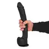 Kiotos - Cox MEGA Black 03. Ogromne realistyczne dildo o czarnym kolorze i mocnej przyssawce, gigantyczne doznania w realistycznym wydaniu