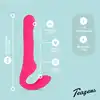 Teazers - Strapless Strap On Vibrator Pink. Wibrujący strapon bez uprzężowy, intensywna stymulacja łechtaczki, punktu G i strefy analnej w jednym