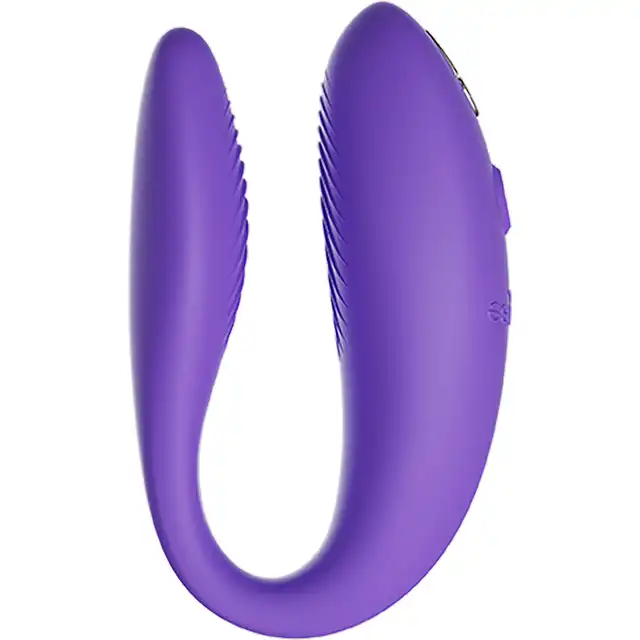 We-Vibe - Sync Go. Lekki, przenośny wibrator dla par, hands-free wibracje, idealny do podróży, w kolorze fioletowym