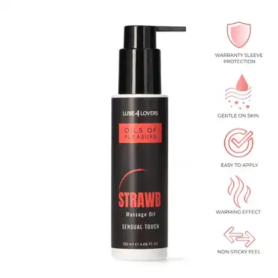 Lube4Lovers - Oils of Pleasure Fragola. Truskawkowy olejek do masażu z efektem rozgrzewającym