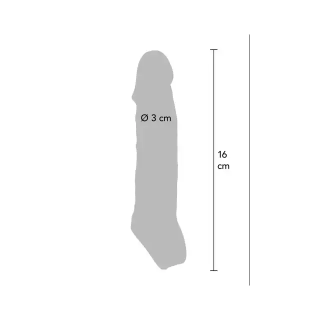 ToyJoy - Extension Sleeve Medium 16 cm. Realistyczna nakładka na penisa, skuteczne powiększenie i pogrubienie.