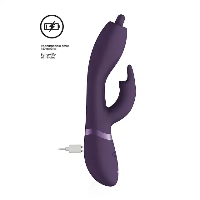Vive - Nilo Pinpoint Rotating G-spot Rabbit Purple. Zaawansowany wibrator punktu G z funkcją obrotu 360 stopni i wibracji 