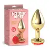 Matrix Mont - Showy Rose Anal Plug. Elegancki złoty anal plug z różą  w rozmiarze L