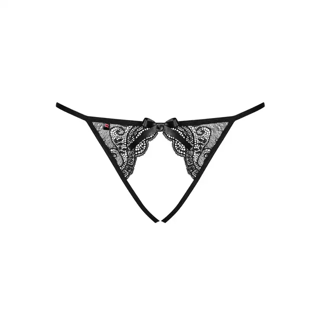 Obsessive - Miamor figi otwarte L/XL. Kusząca bielizna z koronką i otwartym krokiem dla prawdziwej uwodzicielki.