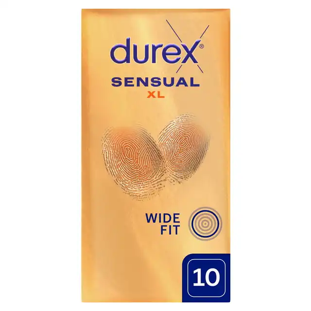 Durex - Sensual XL 10. Powiększone prezerwatywy o super cienkiej i komfortowej konstrukcji, bliskość na nowym poziomie