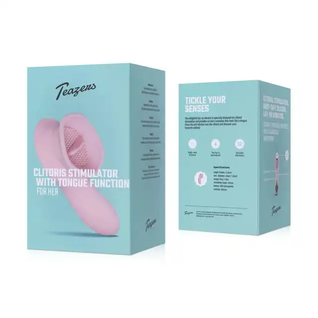 Teazers - Clitoral Stimulator With Thong Pink. Wibrator do stymulacji łechtaczki typu lay-on, intensywne wypustki i języczek