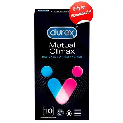 Durex - Mutual Climax 10. Stymulujące prezerwatywy o opóźniającym i zwiększającym doznania efekcie, stwórzcie wspólny finał pełen przyjemności
