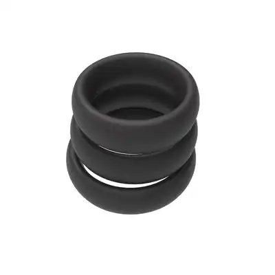 Erospace - Men's Play Set of Three Cock Rings. Zestaw pierścieni erekcyjnych, wzmocnij erekcję i zwiększ intensywność doznań