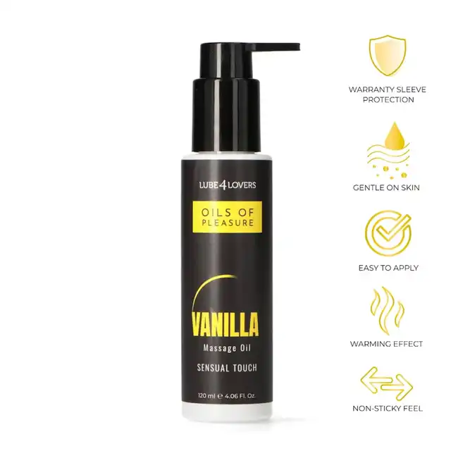 Lube4Lovers - Vanilla Massage Oil 120 ml. Waniliowy olejek do masażu z efektem rozgrzewającym
