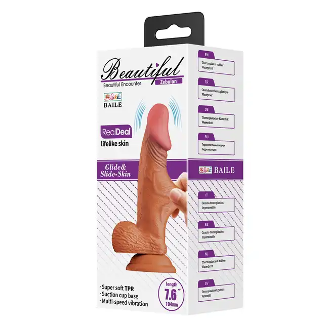 Baile - Zebulon Vibrator. Realistyczne dildo o zakrzywionym kształcie