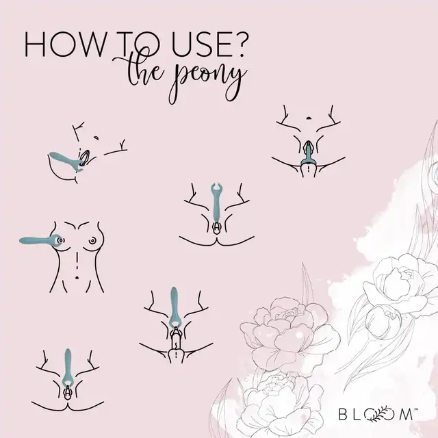 Bloom - The Peony Couple Vibrator Green. Wibrator dla par z dwustronnym użytkowaniem i technologią Swipe