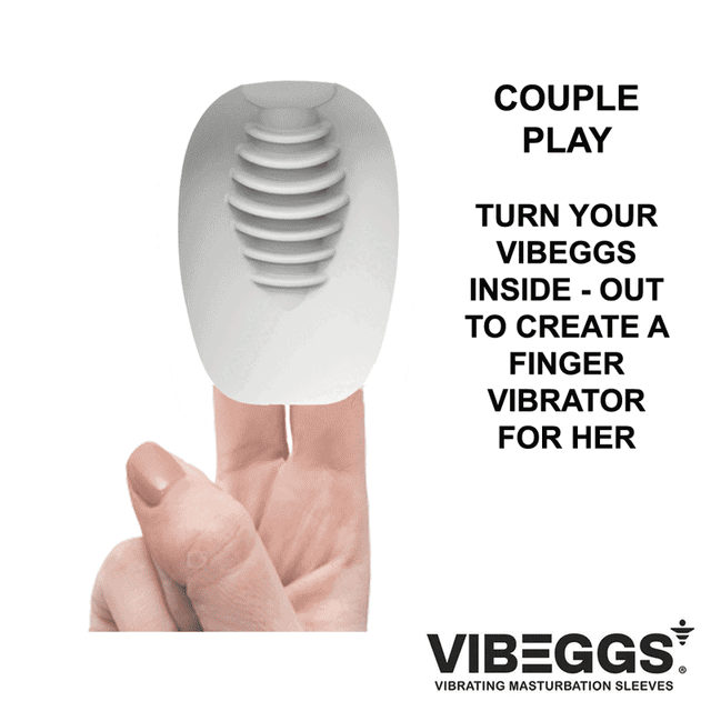 VIBEGGS - Blow Misty Vibrating Masturbation Sleeve. Wibrujący rękaw do masturbacji z miękkimi i zmysłowymi okrągłymi kształtami