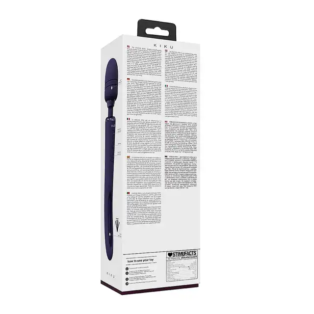 Vive Kiku - Double Ended Wand with Innovative G-Spot Flapping Stimulator - Purple