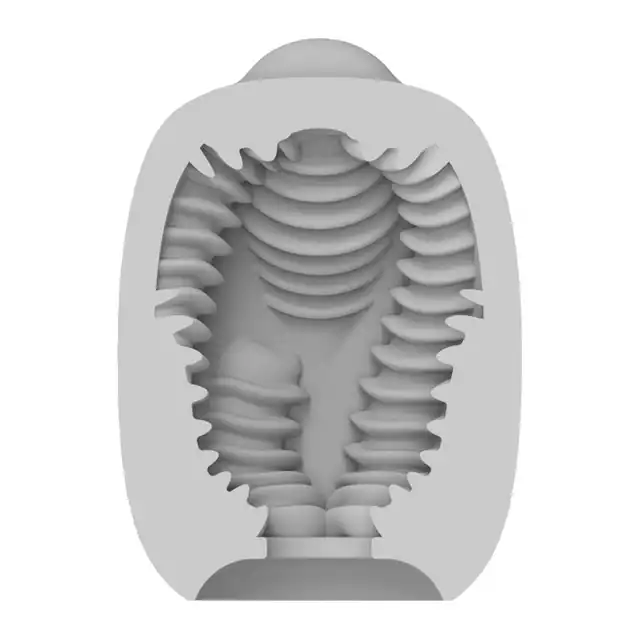 VIBEGGS - Twisty Tongues Vibrating Masturbation Sleeve. Wibrujący rękaw do masturbacji z wyjątkowymi żłobieniami w kształcie zakręconych języczów