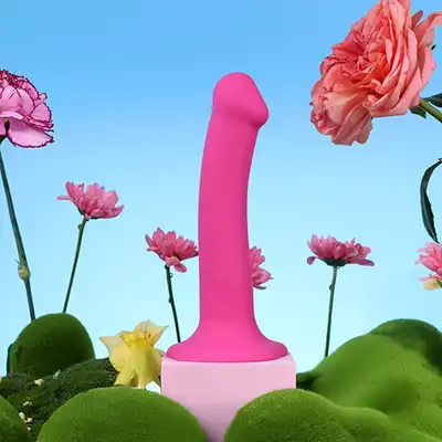 Loveline - Non-Phallic Vibrating Dildo Powerful Pink. Wibrujące dildo zaprojektowane z myślą o jak największym komforcie
