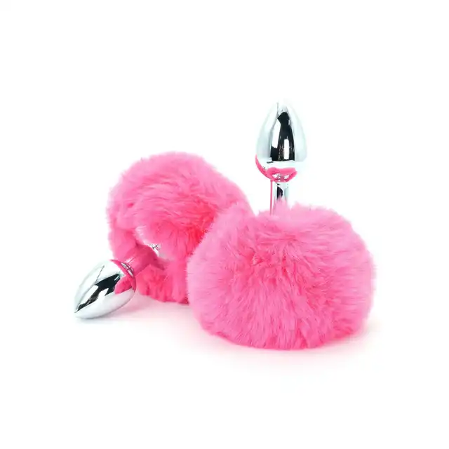 ToyJoy - Enchanting Bunnytail Buttplug. Korek analny o gładkiej powierzchni, zakończony uroczym, różowym, króliczym ogonkiem.