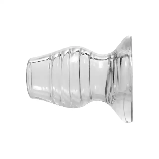 XR Brands - Cock Dock Tunel Butt Plug. Przezroczysty tunel analny o stymulującej żebrowanej strukturze, niezwykłe doznania, komfort i kontrola