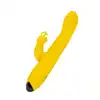 Rimba Toys - Malmö Vibrator Yellow USB. Żółty wibrator z króliczkiem. Stymulacja punktu G, łechtaczki oraz ruch posuwisty. 
