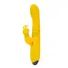 Rimba Toys - Malmö Vibrator Yellow USB. Żółty wibrator z króliczkiem. Stymulacja punktu G, łechtaczki oraz ruch posuwisty. 