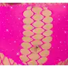 Cottelli - Crotchless Catsuit Pink Fantasy S-L. Kuszący różowy bodystocking z dużej siateczki, ozdobiony dżetami, idealny do zmysłowych stylizacji
