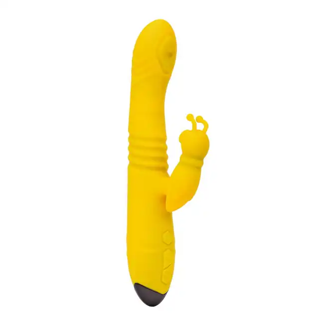 Rimba Toys - Malmö Vibrator Yellow USB. Żółty wibrator z króliczkiem. Stymulacja punktu G, łechtaczki oraz ruch posuwisty. 