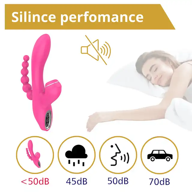 Erospace - Sweet Play Sucking Vivrator with Anal Braids. Wibrator ssący z koralikami analnymi, potrójna stymulacja dla wyjątkowej przyjemności