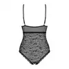 Obsessive - 818-TED-1 Body L/XL. Urocze body z motywem różyczek i otwartym krokiem, idealne na niegrzeczne wieczory.