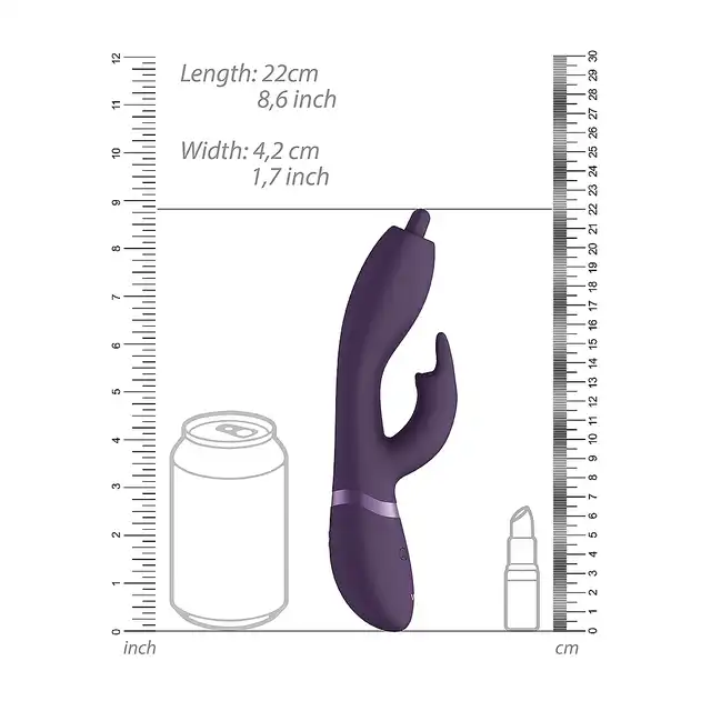 Vive - Nilo Pinpoint Rotating G-spot Rabbit Purple. Zaawansowany wibrator punktu G z funkcją obrotu 360 stopni i wibracji 