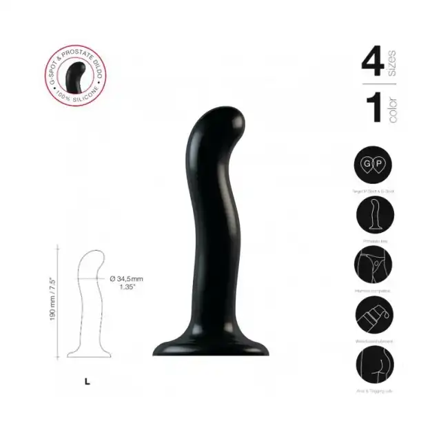 Strap-on-me - G and P Spot Stimulation Dildo L. Intensywna stymulacja punktów G i P