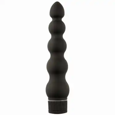 Doc Johnson – Black Magic Ribbed Vibe. Wodoodporny, czarny, analny wibrator z żebrowaną strukturą
