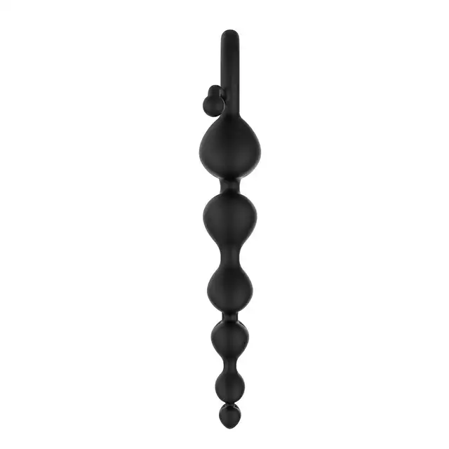 Erospace - Wild Play Anal Beads. Silikonowe koraliki analne w kształcie serduszek, stopniowana przyjemność z każdą chwilą