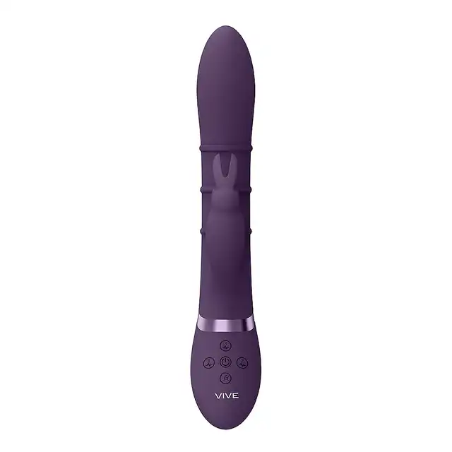 Vive Sora - Up &amp; Down Stimulating Rings, Vibrating G-Spot Rabbit - Purple